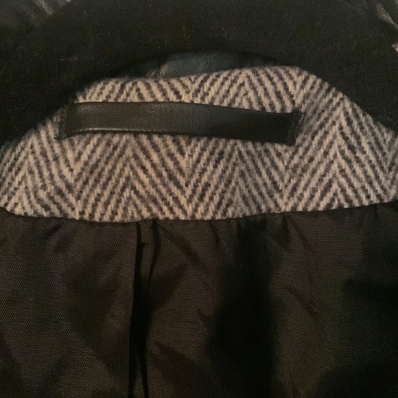 Vintage coat black and white tweed Sz Small Medium 80’s 90’s double-breasted 4 6 - Picture 8 of 13